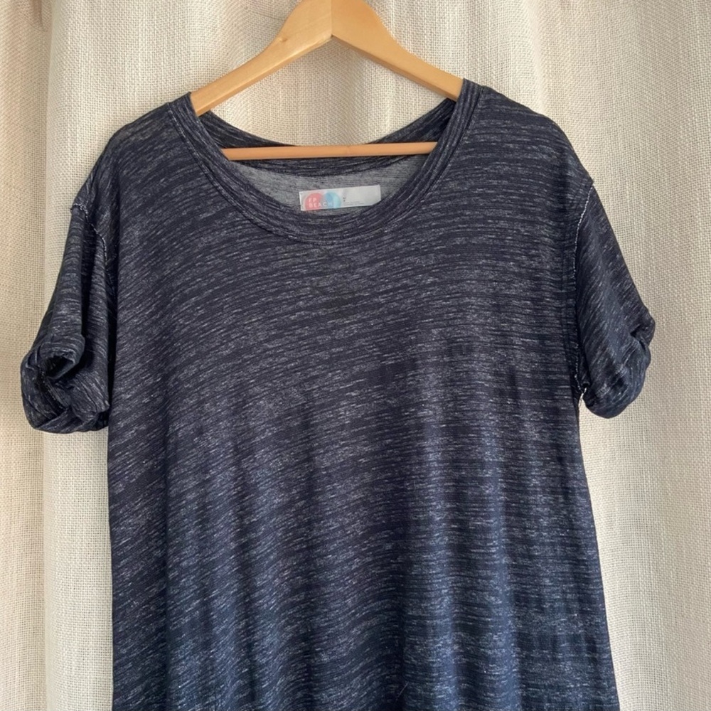 Free People Black Beach Havana Ruffle Maxi Tee T-Shirt Dress - Picture 4 of 12